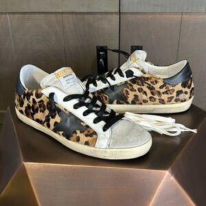 Golden Goose Super Star ✨ Black & Leopard / 39